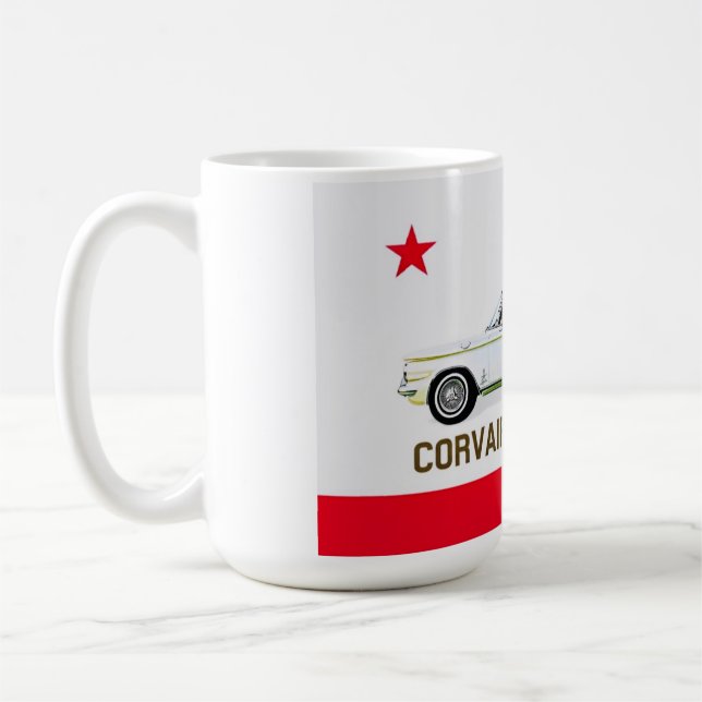 California Flag Corvair Cabrio Kaffeetasse (Links)