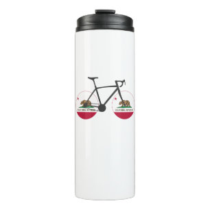 California Flag Cycling Thermosbecher