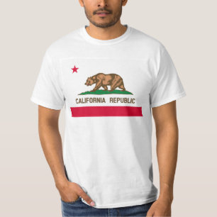 California Flag Image for Men-T - Shirt-White T-Shirt