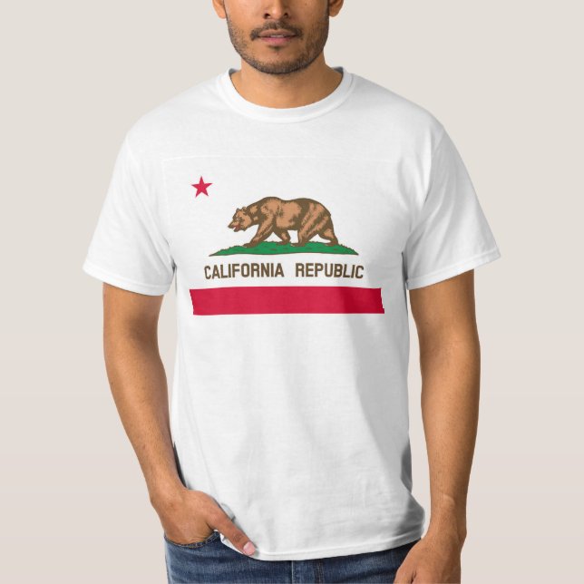 California Flag Image for Men-T - Shirt-White T-Shirt (Vorderseite)