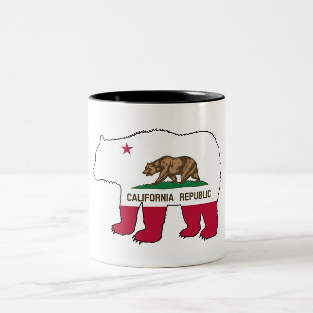 California Flag Kontur Tasse (Mittel)