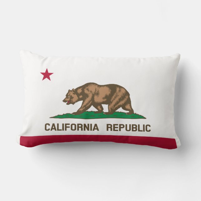California Flag Lendenkissen (Vorderseite)