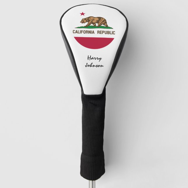 California Flag, Mit Monogramm Golf Clubs Covers,  Headcover (Vorderseite)