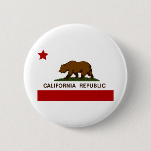 California Flag Patriotic Button