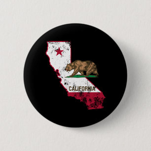 California Flag Patriotic Button
