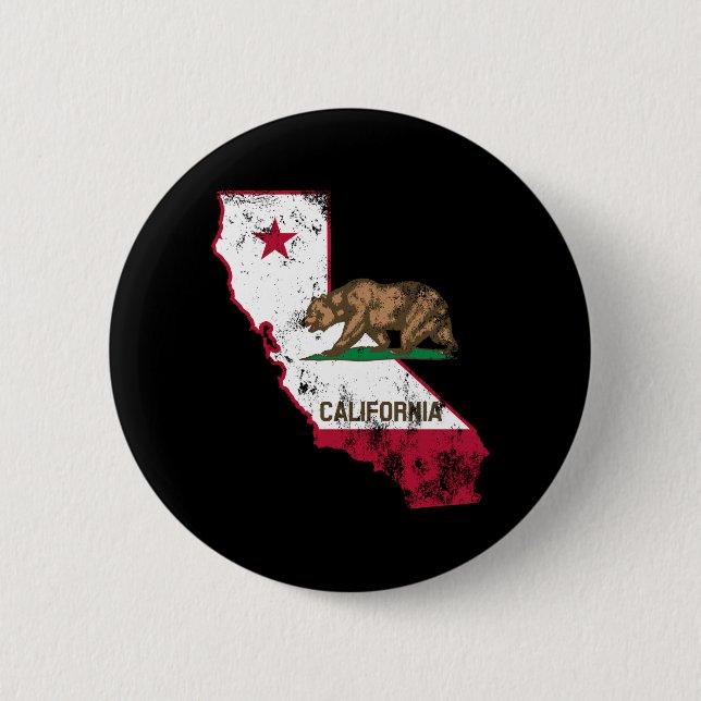 California Flag Patriotic Button (Vorderseite)