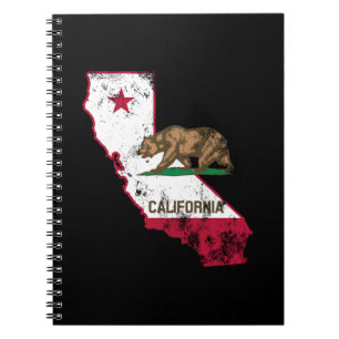 California Flag Patriotic Notizblock