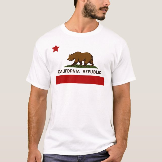 California Flag Patriotic T-Shirt (Vorderseite)