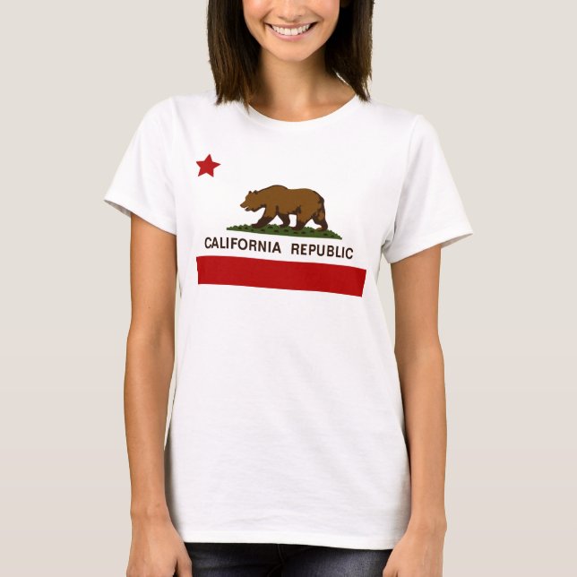 California Flag Patriotic T-Shirt (Vorderseite)