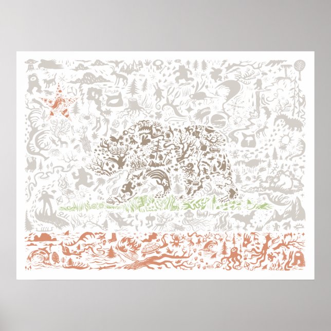 California Flag Poster (Vorne)