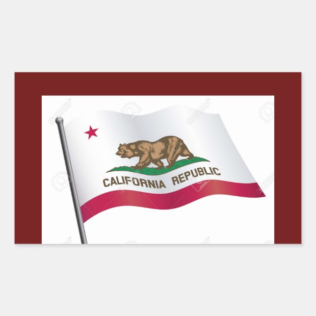California Flag Sticker (Vorderseite)