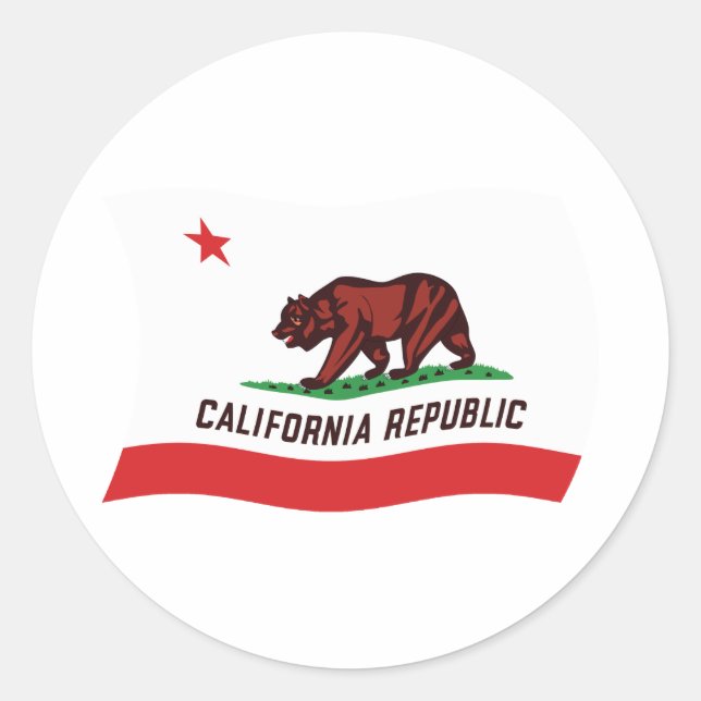 California Flag Sticker (Vorderseite)