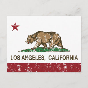California flagge los angeles Not leidende Produkt Postkarte