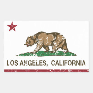California flagge los angeles Not leidende Produkt Rechteckiger Aufkleber
