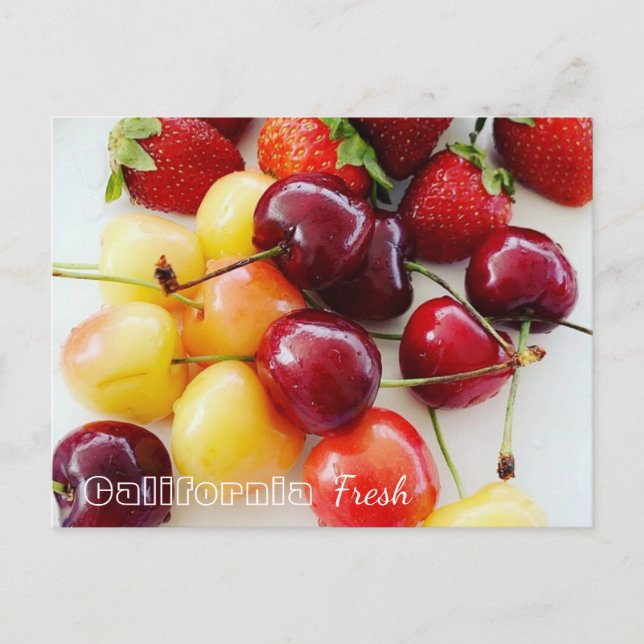 California Fresh Fruits Postkarte (Vorderseite)