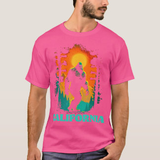 California Funny Bigfoot Wandern Sasquatch Retro S T-Shirt