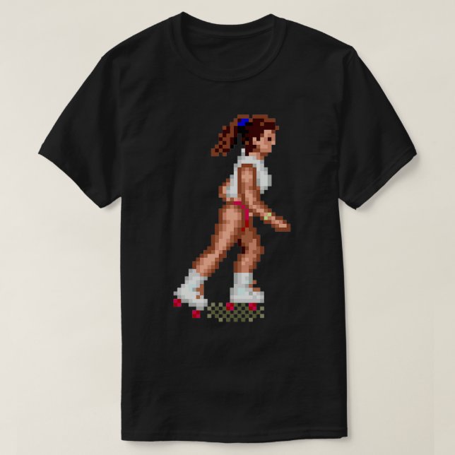 California Games Roller Skate Pixel Art T-Shirt (Design vorne)