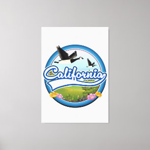 California-Gänse-Urlaub-Logo Leinwanddruck