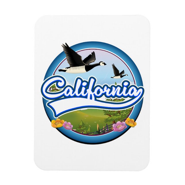 California Gänse Urlaubslogo Magnet (Vertikal)