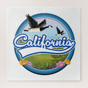 California Gänse Urlaubslogo Puzzle