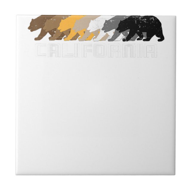California Gay Bear gestört Fliese (Vorderseite)