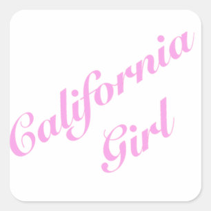California Girl Quadratischer Aufkleber