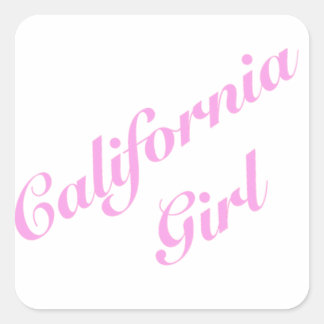 California Girl Quadratischer Aufkleber