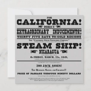 California Gold Rush Handbill