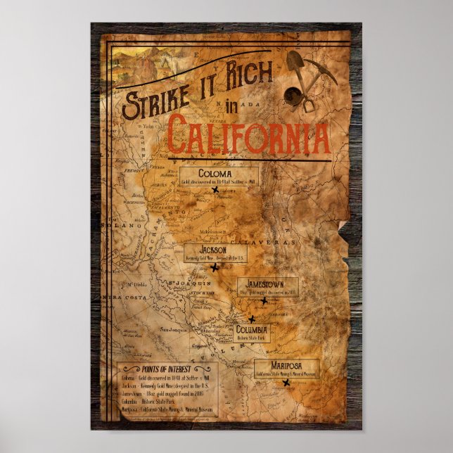 California Gold Rush Poster (Vorne)