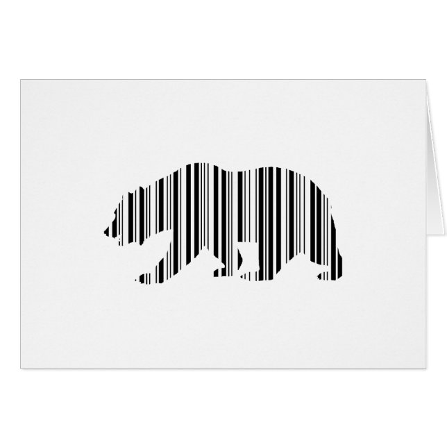 CALIFORNIA GOLDEN BEAR BAR CODE Design (Vorderseite (Horizontal))