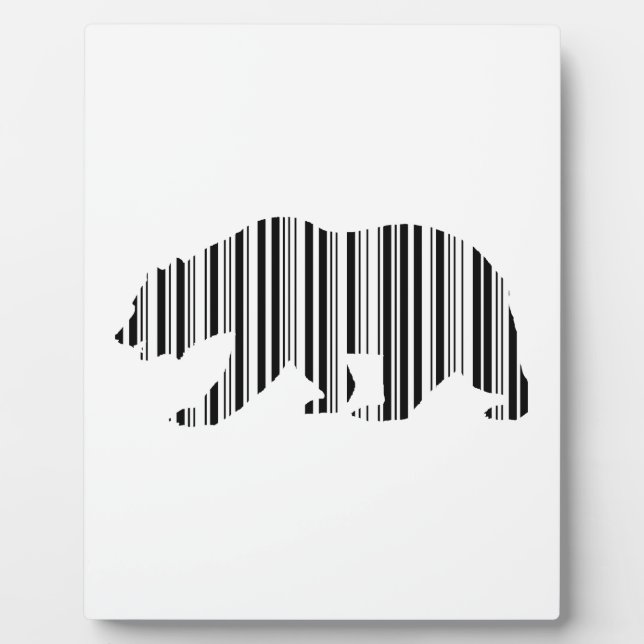 CALIFORNIA GOLDEN BEAR BAR CODE Design Fotoplatte (Vorderseite)