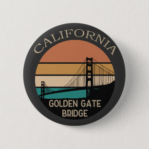 California Golden Gate Bridge Button
