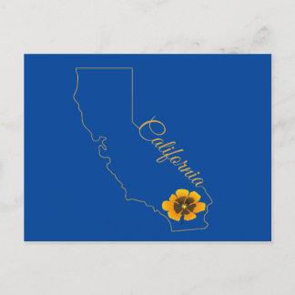 California Golden Staat Poppy Floral Postkarte