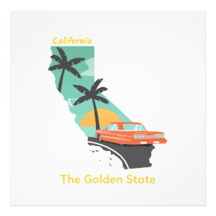 California Golden State Drive Fotodruck