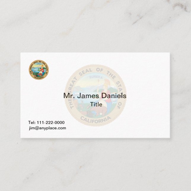 California Great Siegel Visitenkarte (Vorderseite)