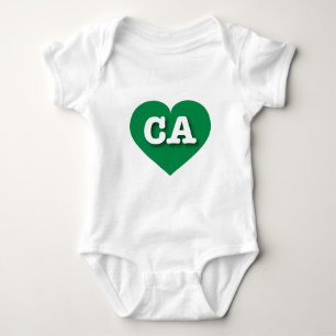 California Green Heart - I Liebe CA Baby Strampler