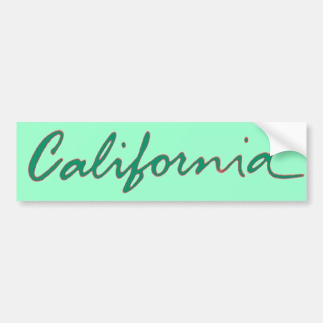 California Green Theme Writing Autoaufkleber (Vorne)