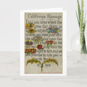 California Greeting Card (1914) Karte