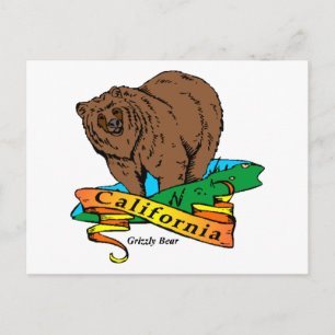 California Grizzly Postkarte