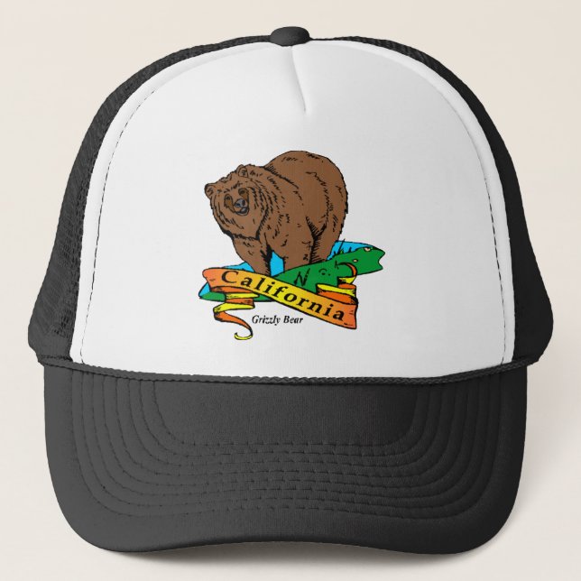 California Grizzly Truckerkappe (Vorderseite)