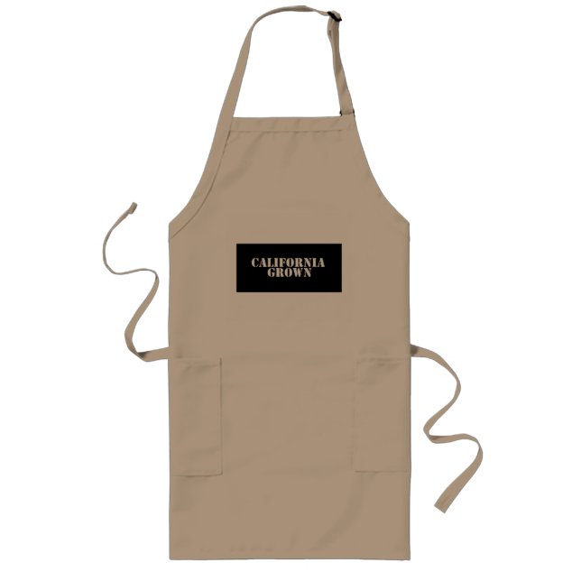 CALIFORNIA GROWN Funny BBQ Apron Lange Schürze (Vorne)