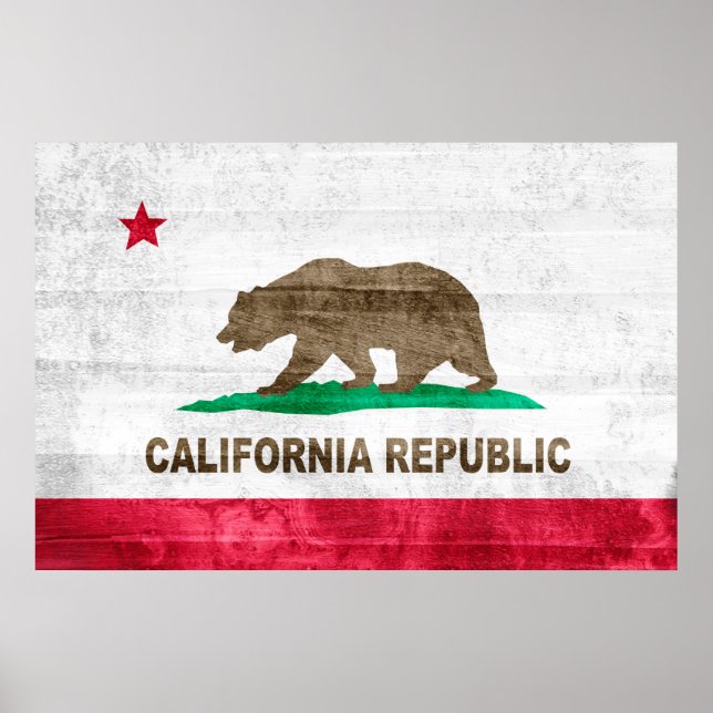 California Grunge Staat Flach Poster (Vorne)