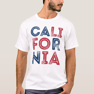 California Grunge Style Lettering Herren T-Shirt