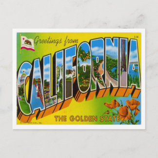 California Gruß von US-Staaten Postkarte