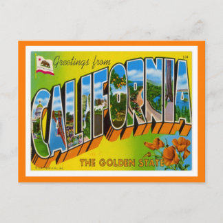 California Gruß von US-Staaten Postkarte