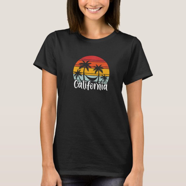 California Hammock Sommerurlaub Holiday Palm Tr T-Shirt (Vorderseite)