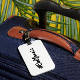 California Hashtag - Minimalistisch Reisen Gepäckanhänger