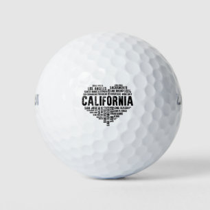 California Heart Liebe LA San Francisco San Diego Golfball