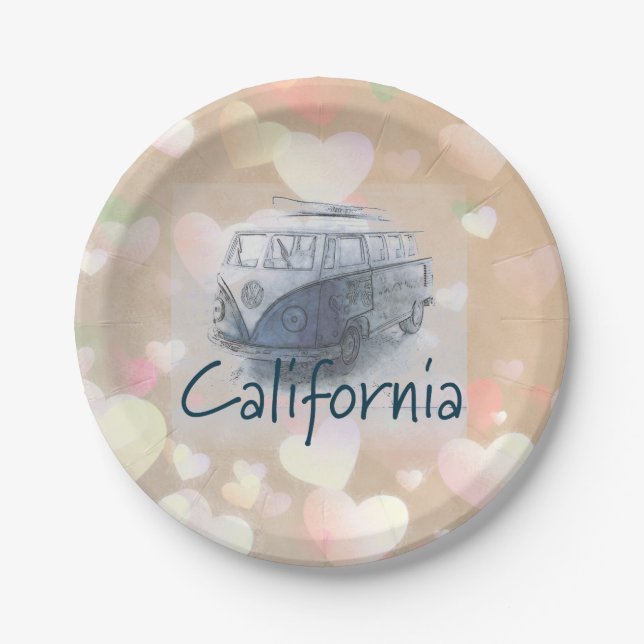 California Heart Paper Plate Pappteller (Vorderseite)