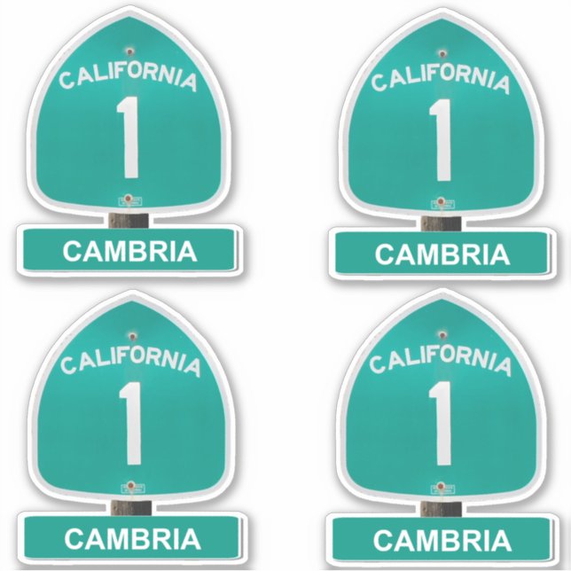 California Highway 1 Cambria Aufkleber (Vorderseite)